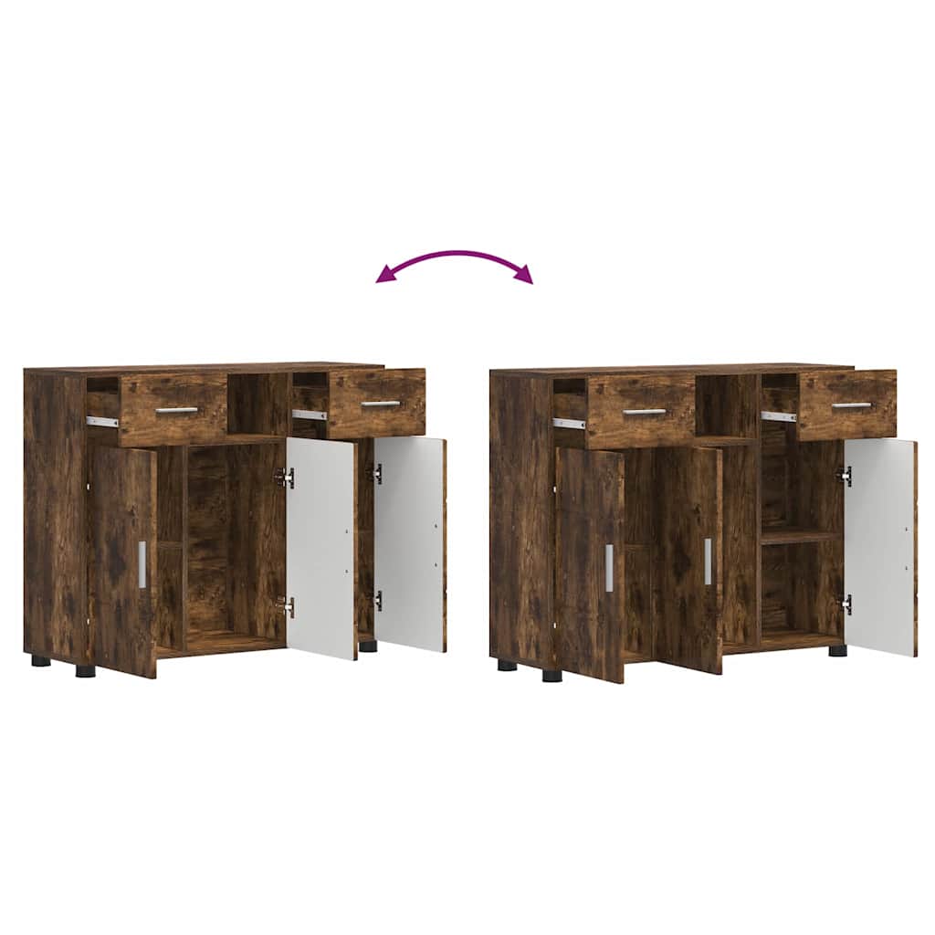 Holzschrank Geräucherte Eiche 88,5 x 30,5 x 73 cm Holzwerkstoff