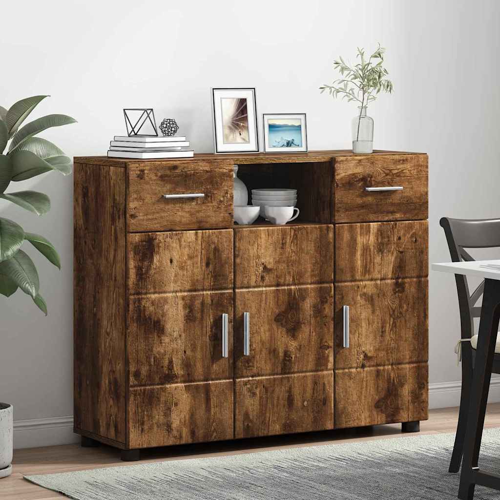 Holzschrank Geräucherte Eiche 88,5 x 30,5 x 73 cm Holzwerkstoff