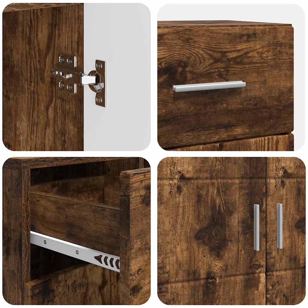Holzschrank Geräucherte Eiche 88,5 x 30,5 x 73 cm Holzwerkstoff