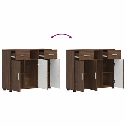 Holzschrank mit Speicher Braun Eichen-Optik 88,5 x 30,5 x 73 cm