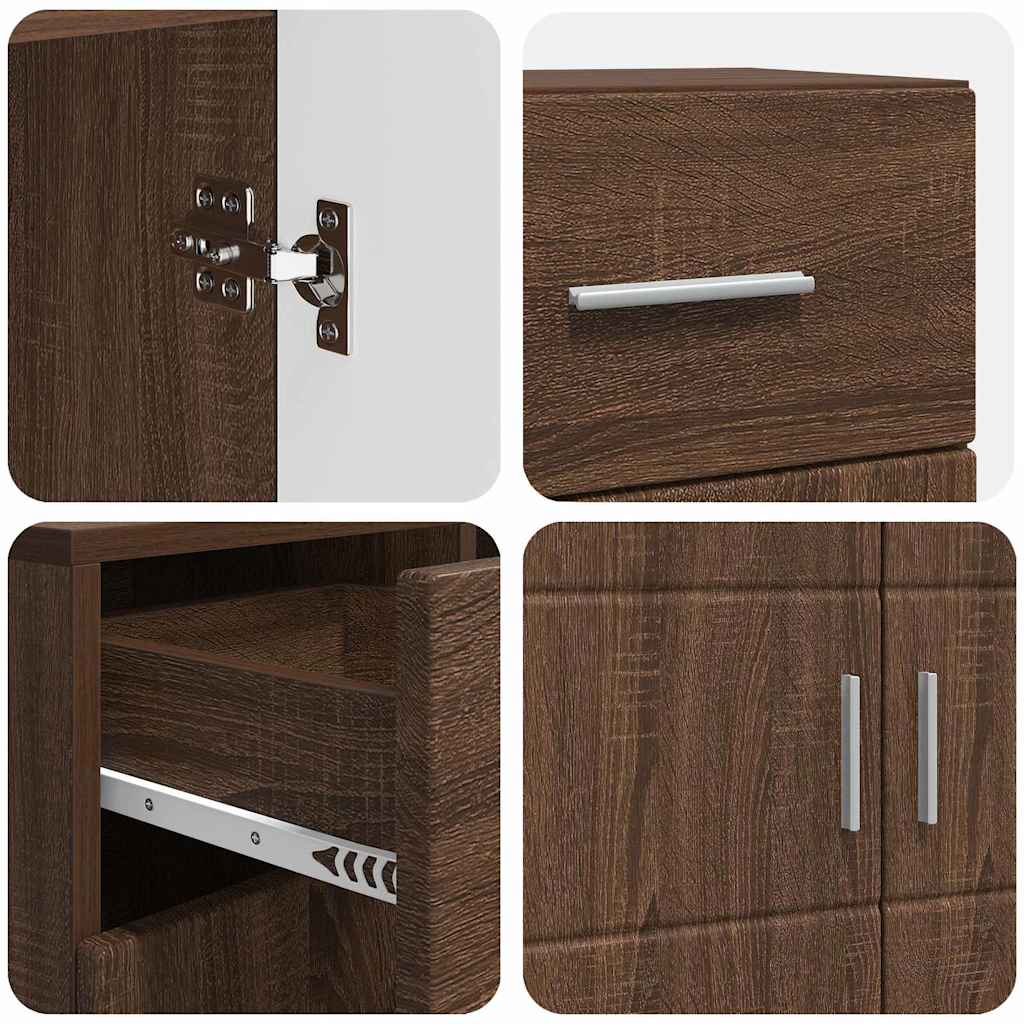 Holzschrank mit Speicher Braun Eichen-Optik 88,5 x 30,5 x 73 cm