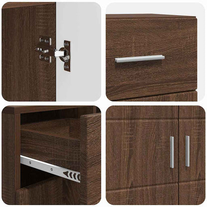 Holzschrank mit Speicher Braun Eichen-Optik 88,5 x 30,5 x 73 cm