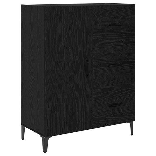 Sideboard Schwarz Eichen-Optik 69,5 x 34 x 90 cm Holzwerkstoff