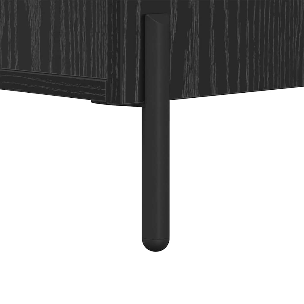 Sideboard Schwarz Eichen-Optik 69,5 x 34 x 90 cm Holzwerkstoff