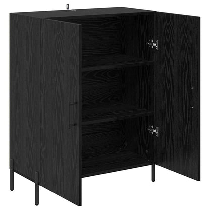 Sideboard Schwarz Eichen-Optik 69,5 x 34 x 90 cm Holzwerkstoff