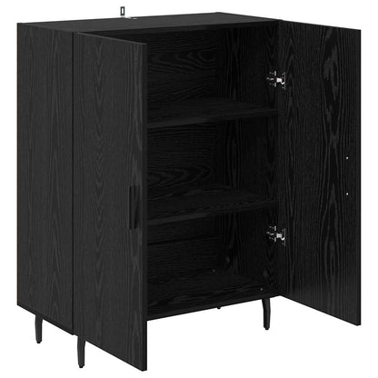 Sideboard Schwarz Eichen-Optik 69,5 x 34 x 90 cm Holzwerkstoff