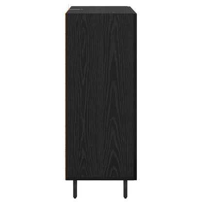 Sideboard Schwarz Eichen-Optik 69,5 x 34 x 90 cm Holzwerkstoff
