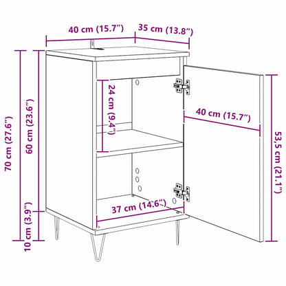 Sideboard Wandmontiert Altholz 40 x 35 x 70 cm Holzwerkstoff