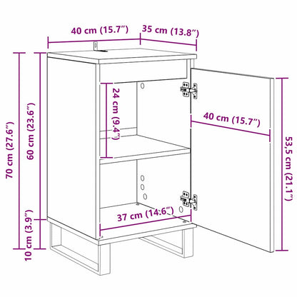 Sideboard Altholz 40 x 35 x 70 cm Holzwerkstoff