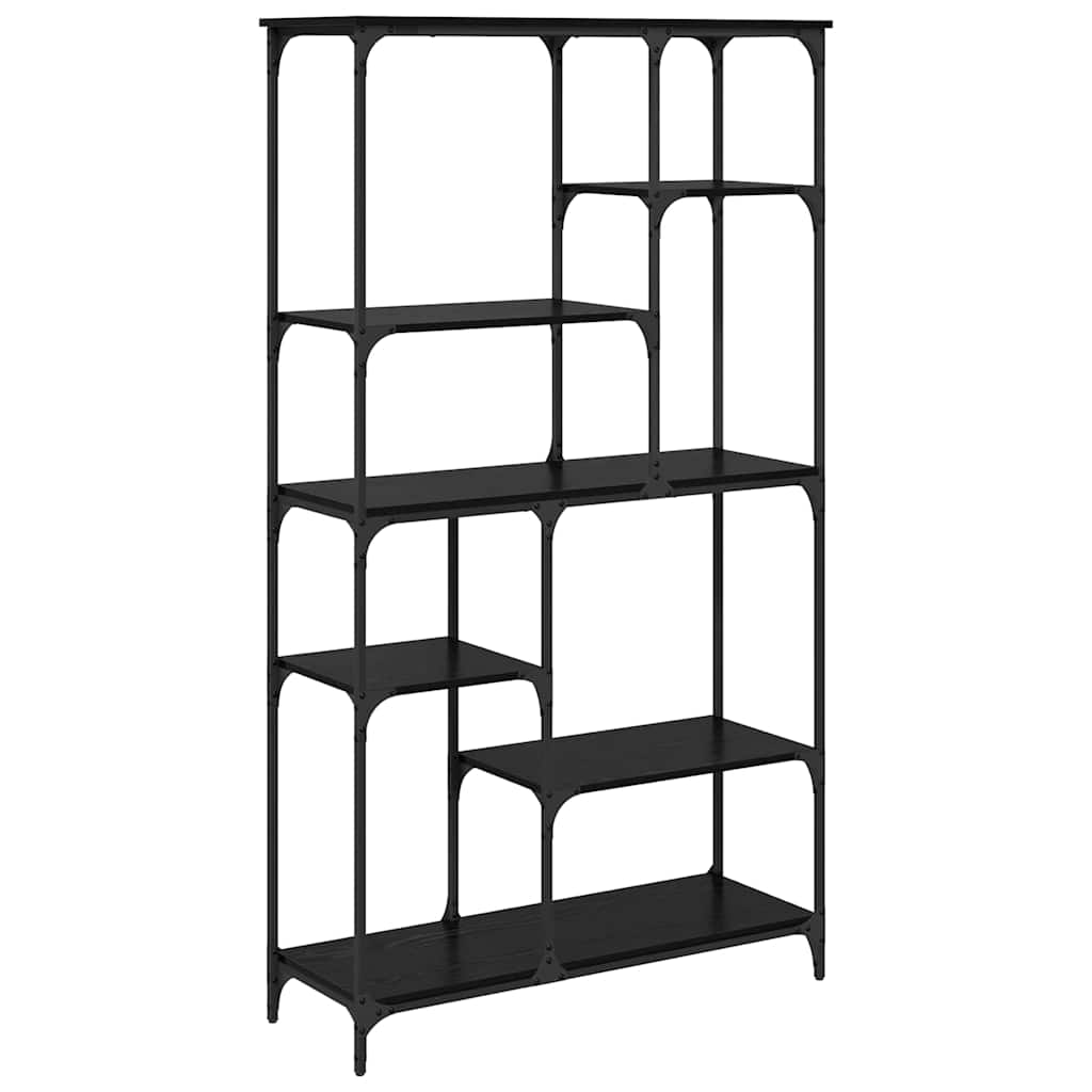 Bücherregal Schwarz Eichen-Optik 99 x 35,5 x 176 cm