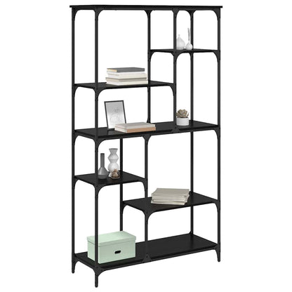 Bücherregal Schwarz Eichen-Optik 99 x 35,5 x 176 cm