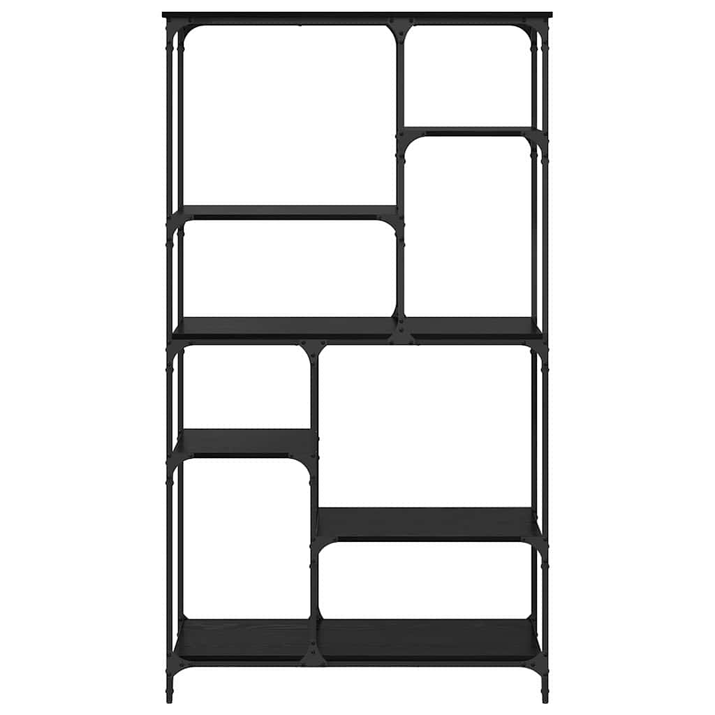 Bücherregal Schwarz Eichen-Optik 99 x 35,5 x 176 cm