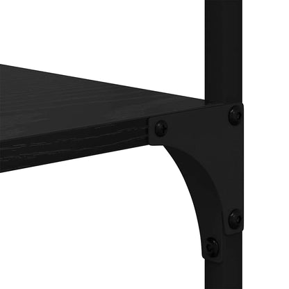 Bücherregal Schwarz Eichen-Optik 99 x 35,5 x 176 cm