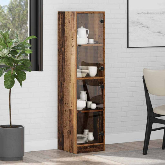 Highboard Altholz 35 x 37 x 142 cm Holzwerkstoff