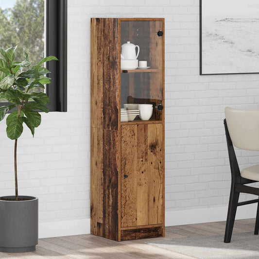 Highboard Altholz 35 x 37 x 142 cm Holzwerkstoff