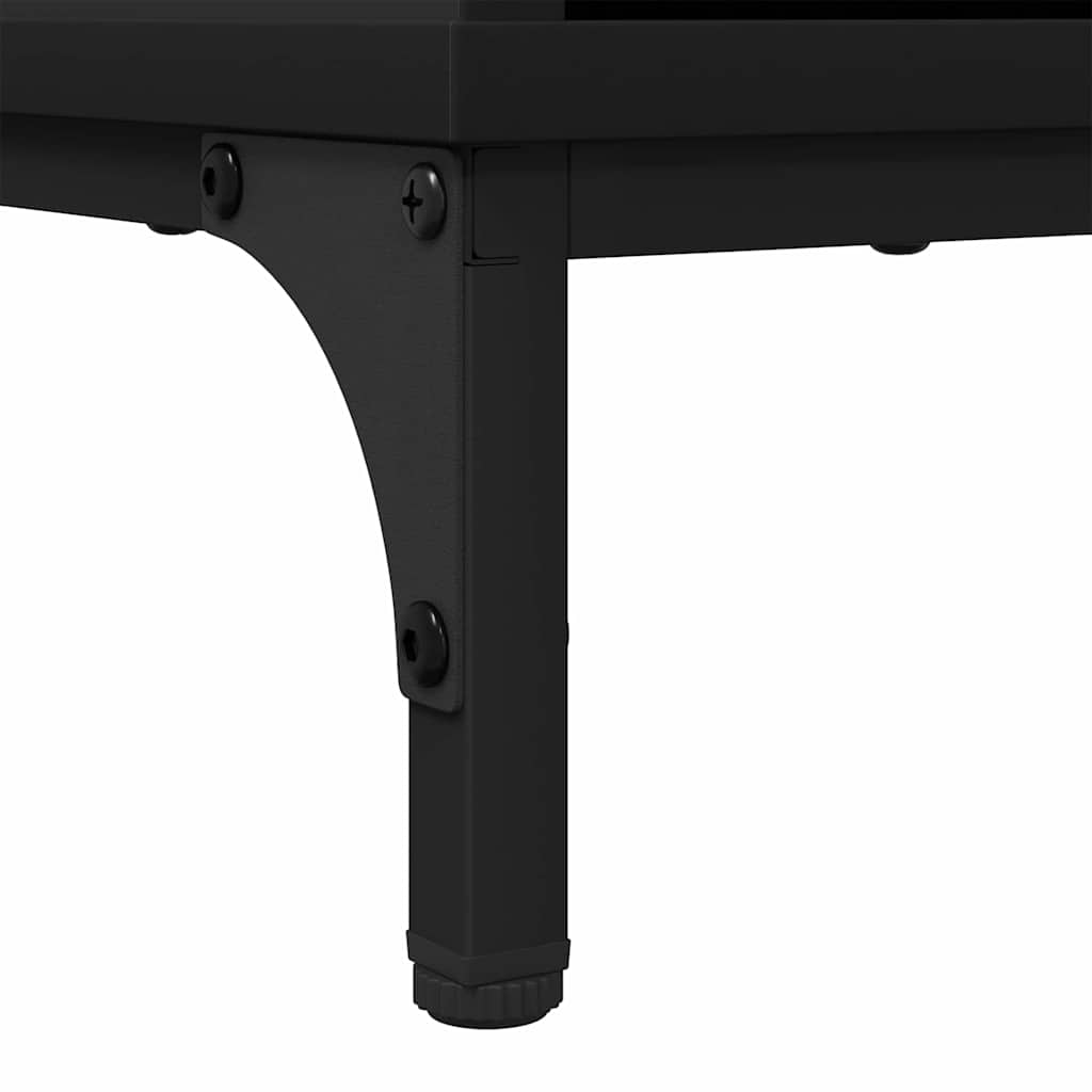 Sideboard Schwarz 89,5 x 33 x 82 cm Holzwerkstoff