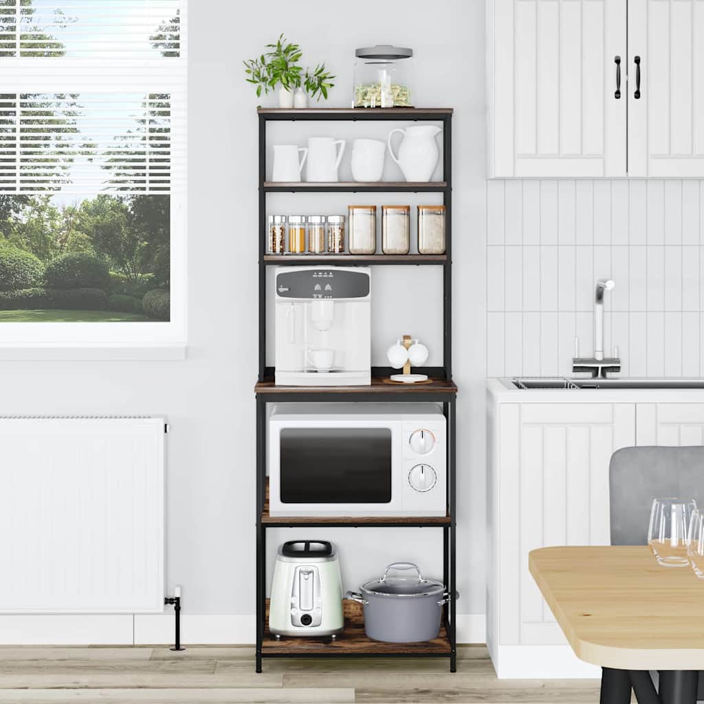 Küchenregal Geräucherte Eiche 60 x 40 x 168 cm Holzwerkstoff