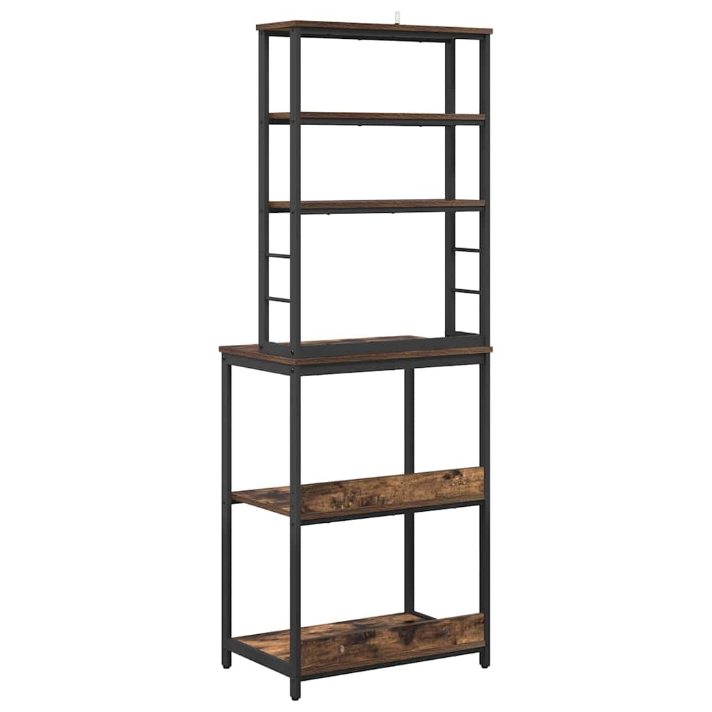 Küchenregal Geräucherte Eiche 60 x 40 x 168 cm Holzwerkstoff