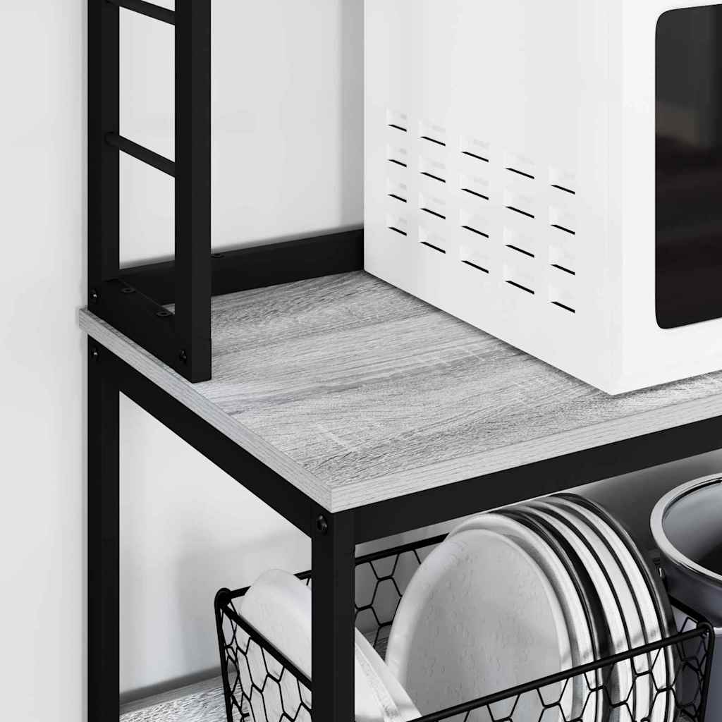 Küchenregal Graues Sonoma 60 x 40 x 168 cm Holzwerkstoff