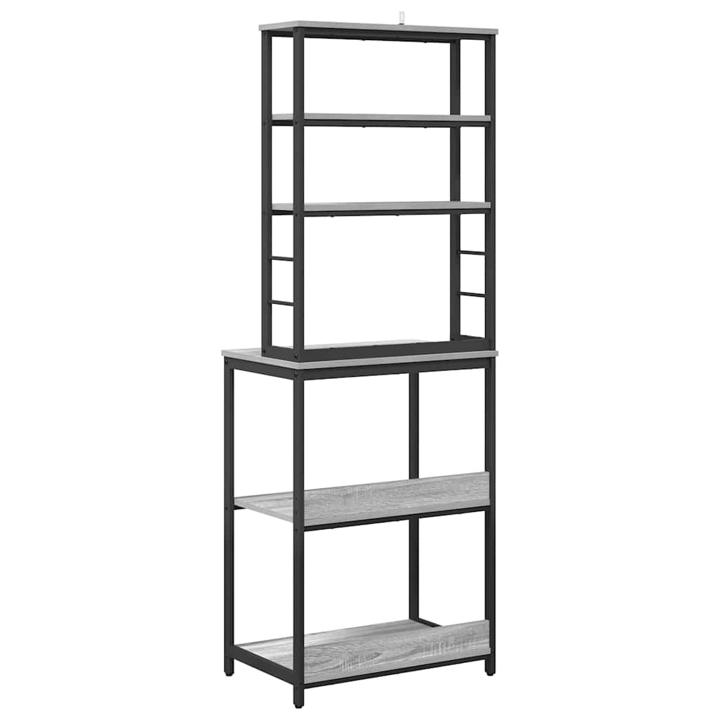 Küchenregal Graues Sonoma 60 x 40 x 168 cm Holzwerkstoff