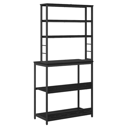 Küchenregal Schwarz Eichen-Optik 80 x 40 x 168 cm Holzwerkstoff