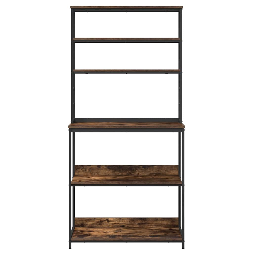 Küchenregal Geräucherte Eiche 80 x 40 x 168 cm Holzwerkstoff