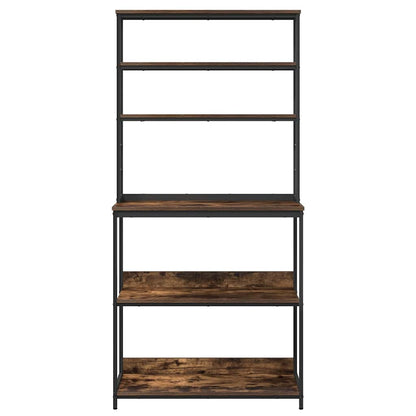 Küchenregal Geräucherte Eiche 80 x 40 x 168 cm Holzwerkstoff