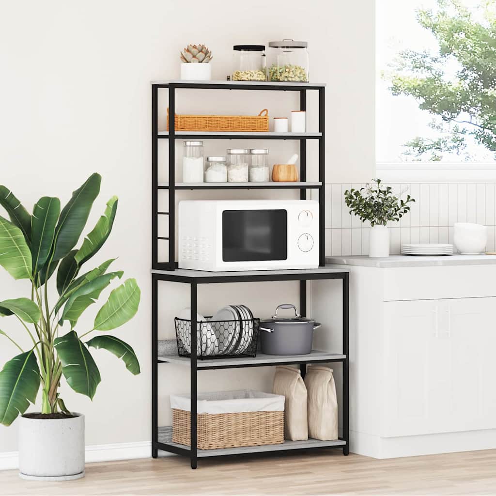 Küchenregal Graues Sonoma 80 x 40 x 168 cm Holzwerkstoff