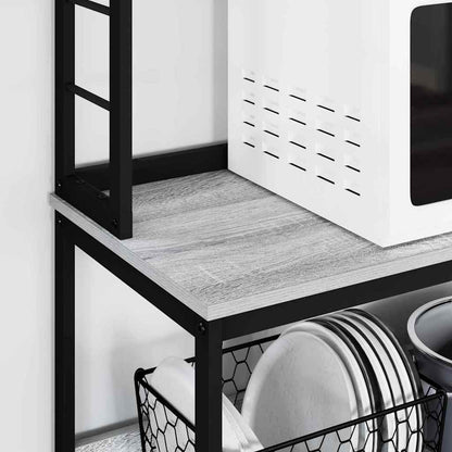 Küchenregal Graues Sonoma 80 x 40 x 168 cm Holzwerkstoff