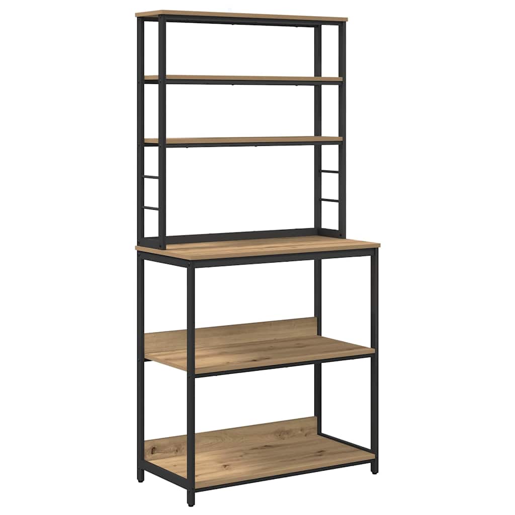 Küchenregal Artisan-Eiche 80 x 40 x 168 cm Holzwerkstoff