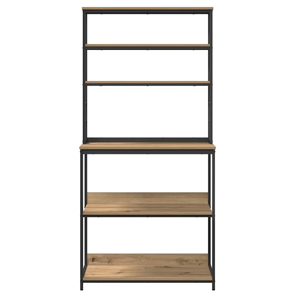 Küchenregal Artisan-Eiche 80 x 40 x 168 cm Holzwerkstoff