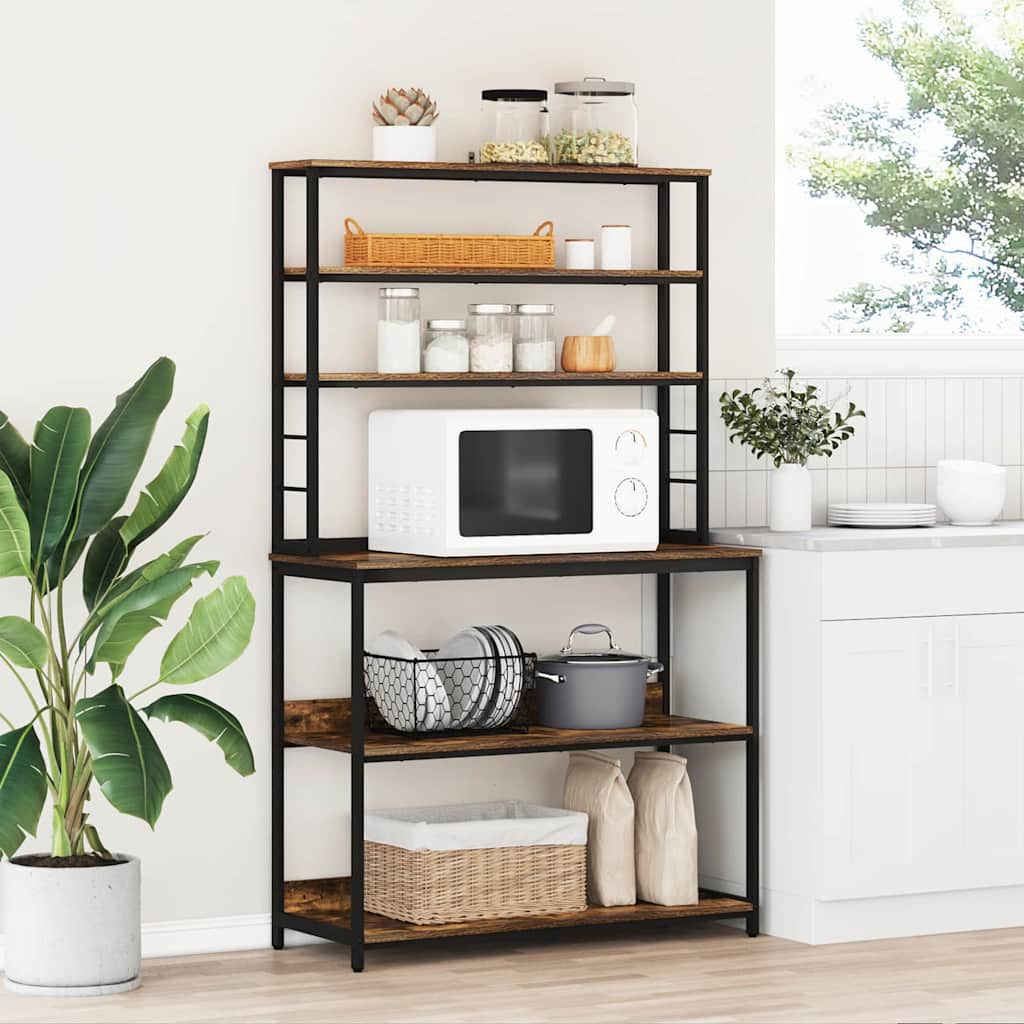 Küchenregal Geräucherte Eiche 100 x 40 x 168 cm Holzwerkstoff