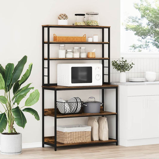 Küchenregal Geräucherte Eiche 100 x 40 x 168 cm Holzwerkstoff