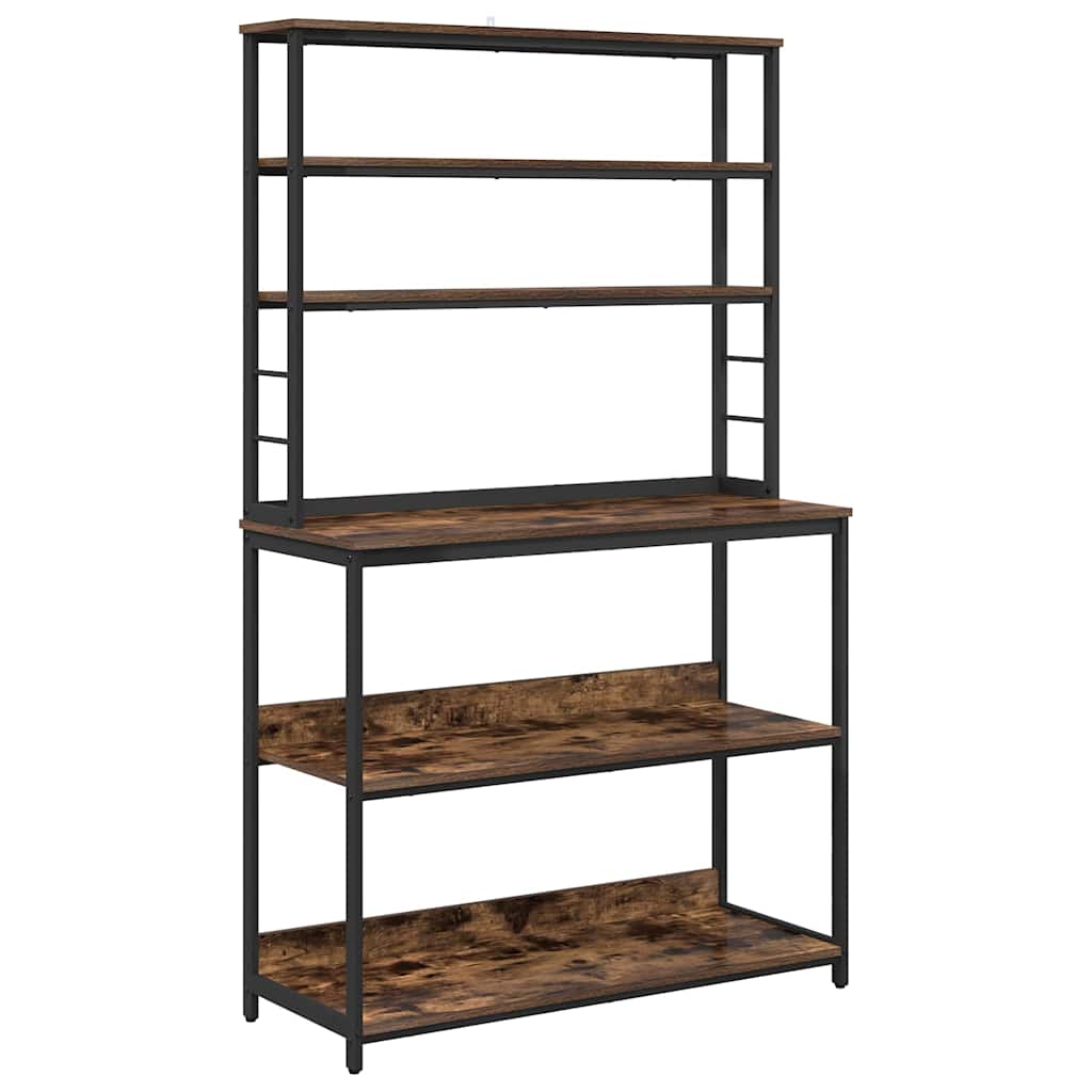 Küchenregal Geräucherte Eiche 100 x 40 x 168 cm Holzwerkstoff