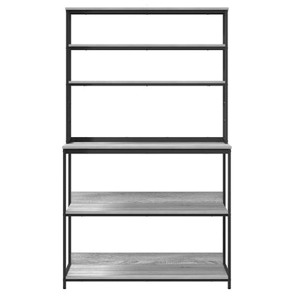 Küchenregal Graues Sonoma 100 x 40 x 168 cm Holzwerkstoff