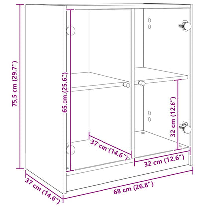 Seitenschrank Altholz 68 x 37 x 75,5 cm Holzwerkstoff