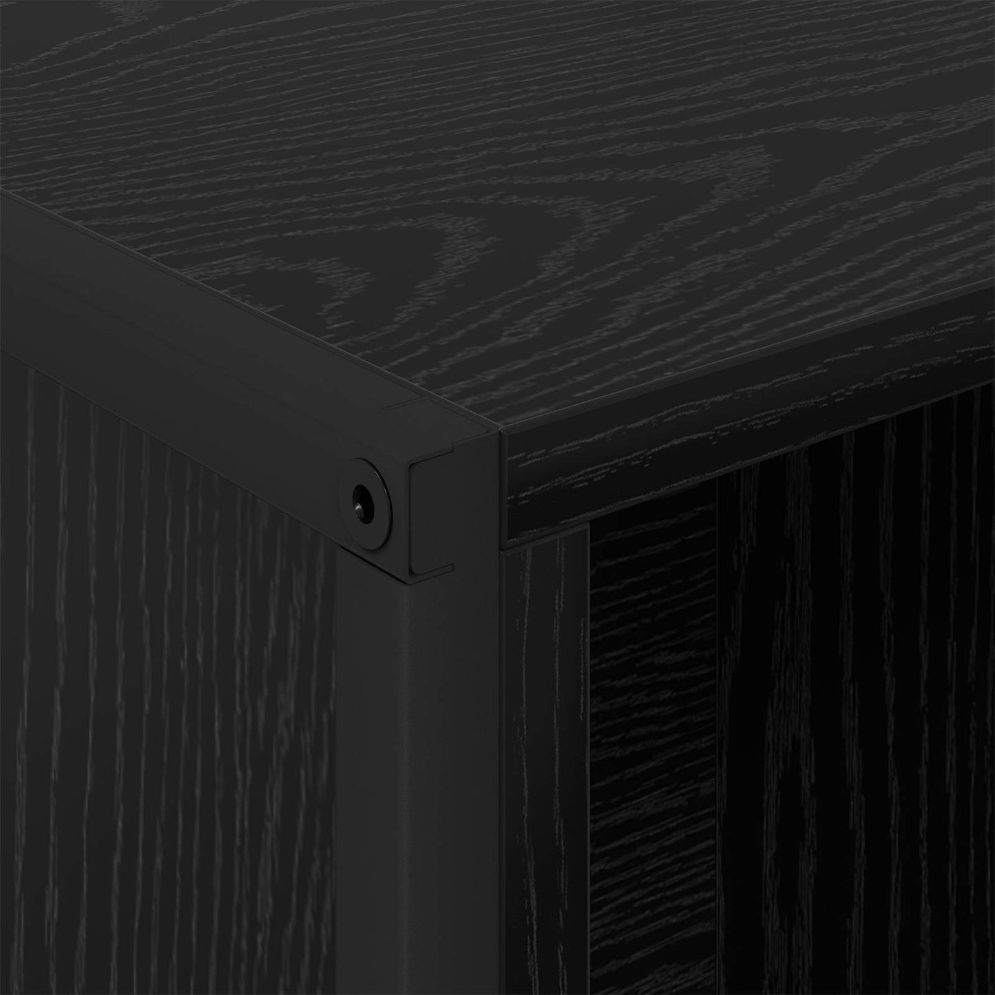 Bücherregal Schwarz Eichen-Optik 99,5 x 30 x 108,5 cm