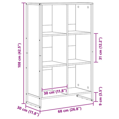 Bücherregal Sonoma 99,5 x 30 x 108,5 cm Holzwerkstoff