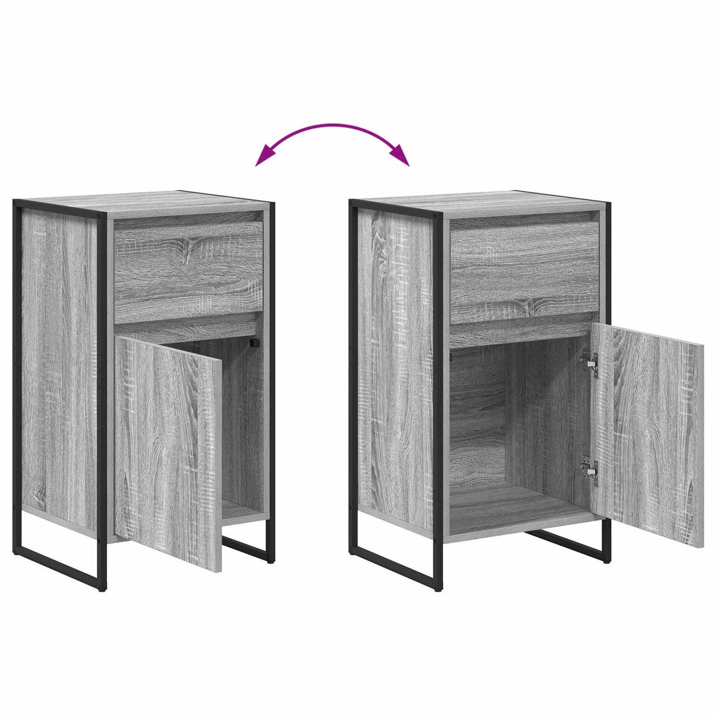 Sideboard Graues Sonoma 81 x 36 x 150.5 cm Holzwerkstoff