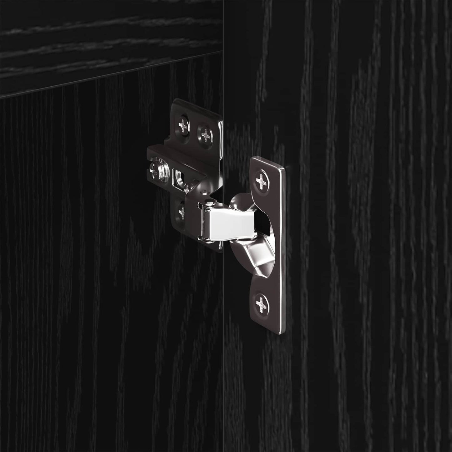 Seitenschrank Schwarz Eichen-Optik 96,5 x 30 x 75 cm