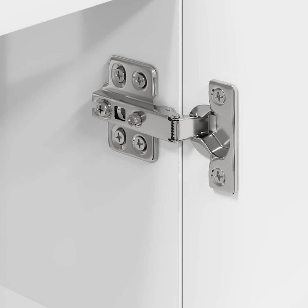 Eck-LED-TV-Schrank Wandmontiert Hochglanz Weiß 104 x 40 x 68 cm