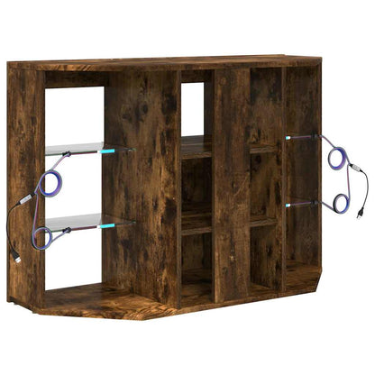 Eck-LED-TV-Schrank Geräucherte Eiche 105 x 40 x 68 cm