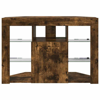 Eck-LED-TV-Schrank Geräucherte Eiche 105 x 40 x 68 cm