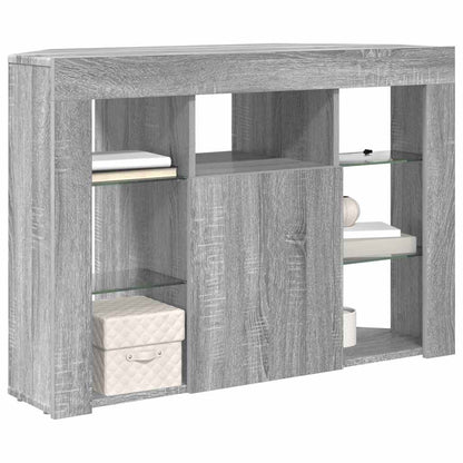 Eck-LED-TV-Schrank Graues Sonoma 106 x 40 x 68 cm Holzwerkstoff