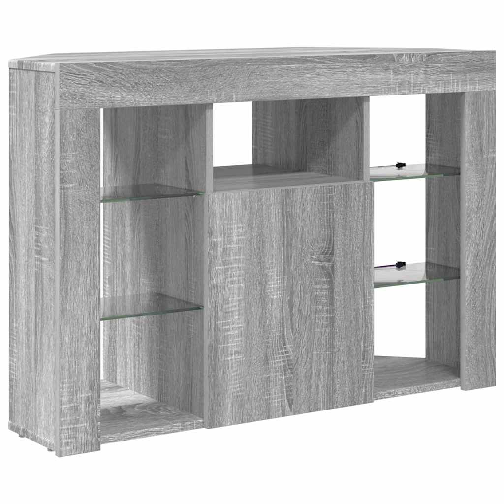 Eck-LED-TV-Schrank Graues Sonoma 106 x 40 x 68 cm Holzwerkstoff