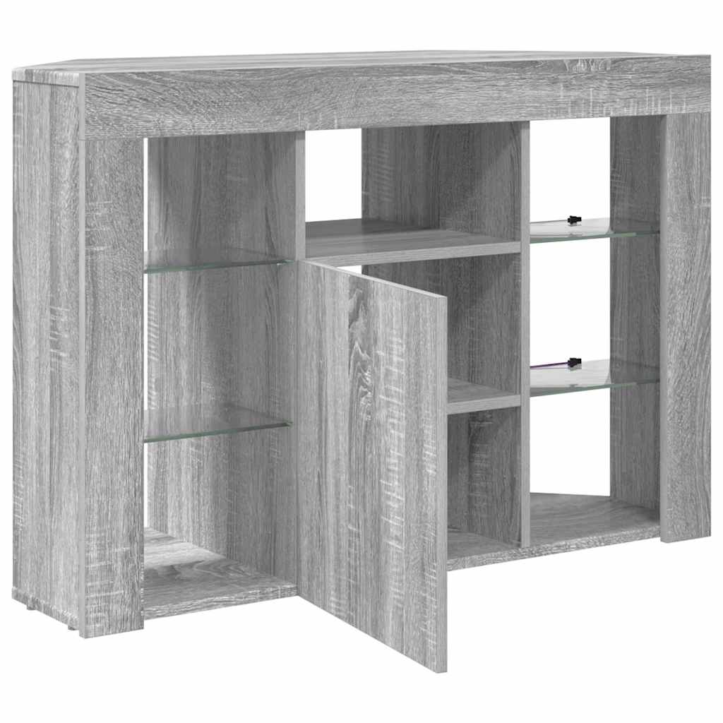 Eck-LED-TV-Schrank Graues Sonoma 106 x 40 x 68 cm Holzwerkstoff