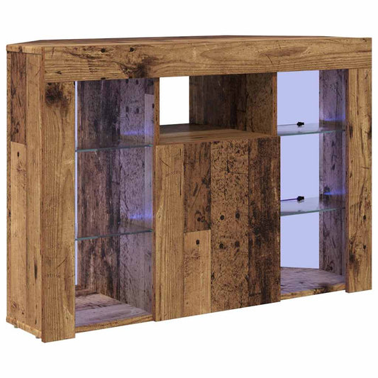 Eck-LED-TV-Schrank Altholz 107 x 40 x 68 cm Holzwerkstoff