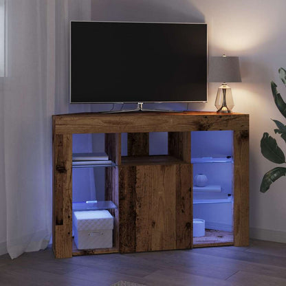 Eck-LED-TV-Schrank Altholz 107 x 40 x 68 cm Holzwerkstoff