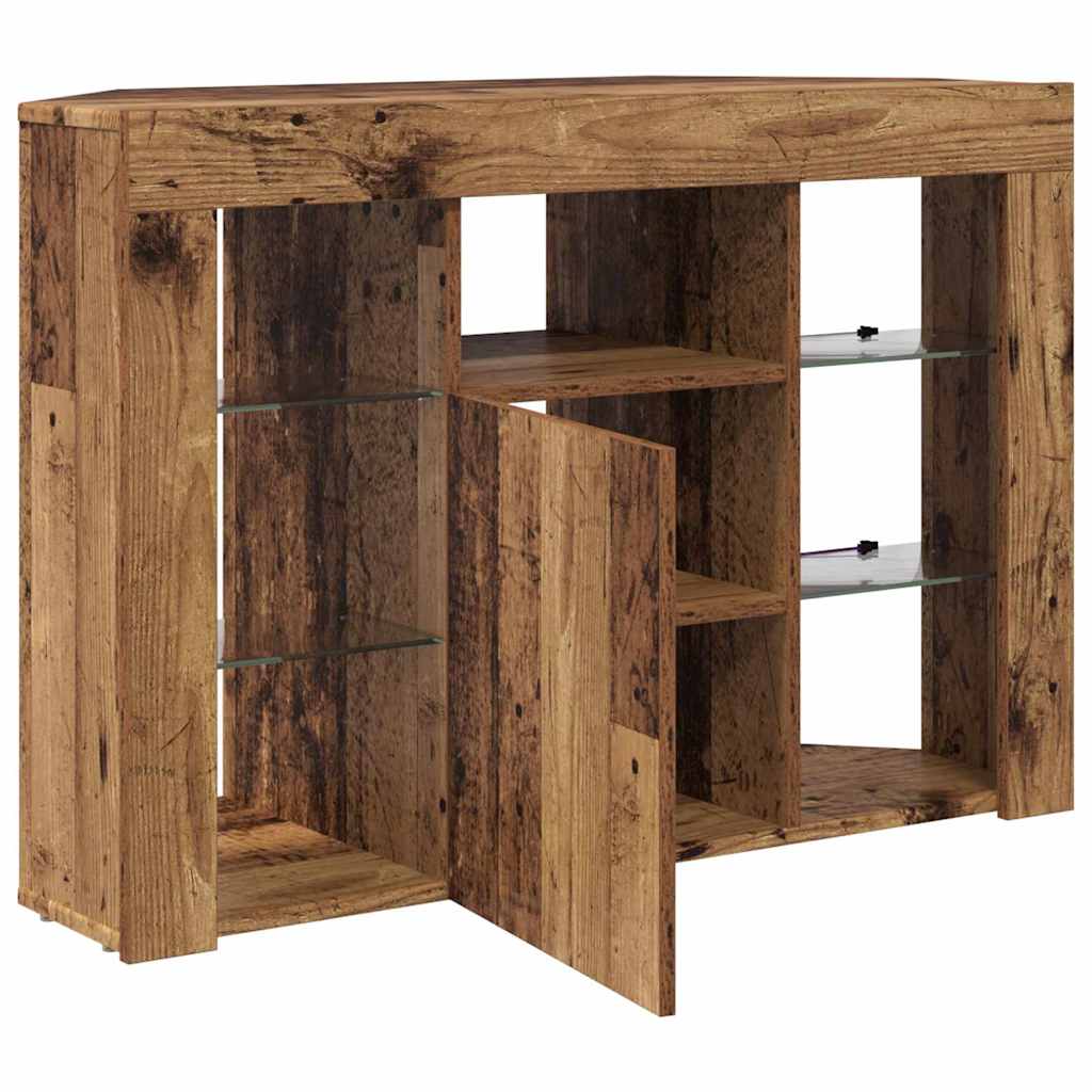 Eck-LED-TV-Schrank Altholz 107 x 40 x 68 cm Holzwerkstoff