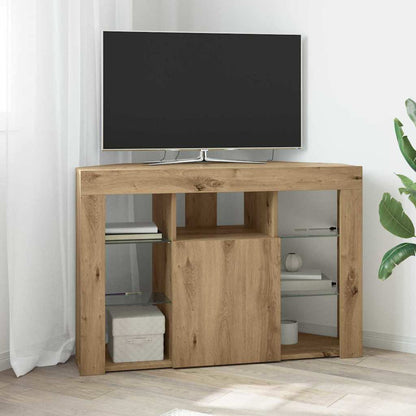 Eck-LED-TV-Schrank Artisan-Eiche 108 x 40 x 68 cm Holzwerkstoff